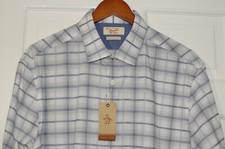 Men's Penguin by Munsingwear Cotton Long Sleeve Button-Up Shirt Sz 16.5 34/35