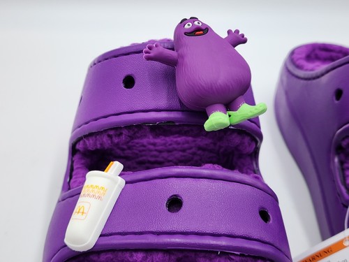New McDonald's X Crocs Grimace Cozzzy Sandal Size M6/M8 - Picture 5 of 10