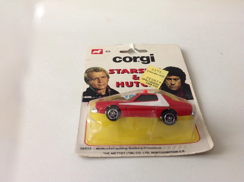 Vintage 1977 Corgi 45 Starsky & Hutch Diecast Ford Torino 1/64 Car MOC - Image 2 of 4