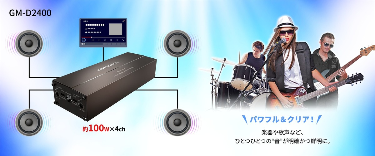 Pioneer Carrozzeria GM-D2400 100W×4ch Automotive compact power