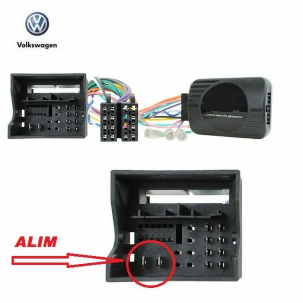 Commande volant Volkswagen Polo 2015 et après bouton de remplacement noir en ABS