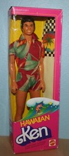 Vintage HAWAIIAN KEN/ Barbie DOLL 1983 Mattel 7496 Surfboard NRFB