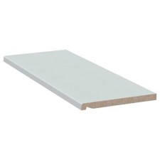 Werzalit Fensterbank Compact S18 Hellgrau - Perlstruktur mit Kunststoffabschluss