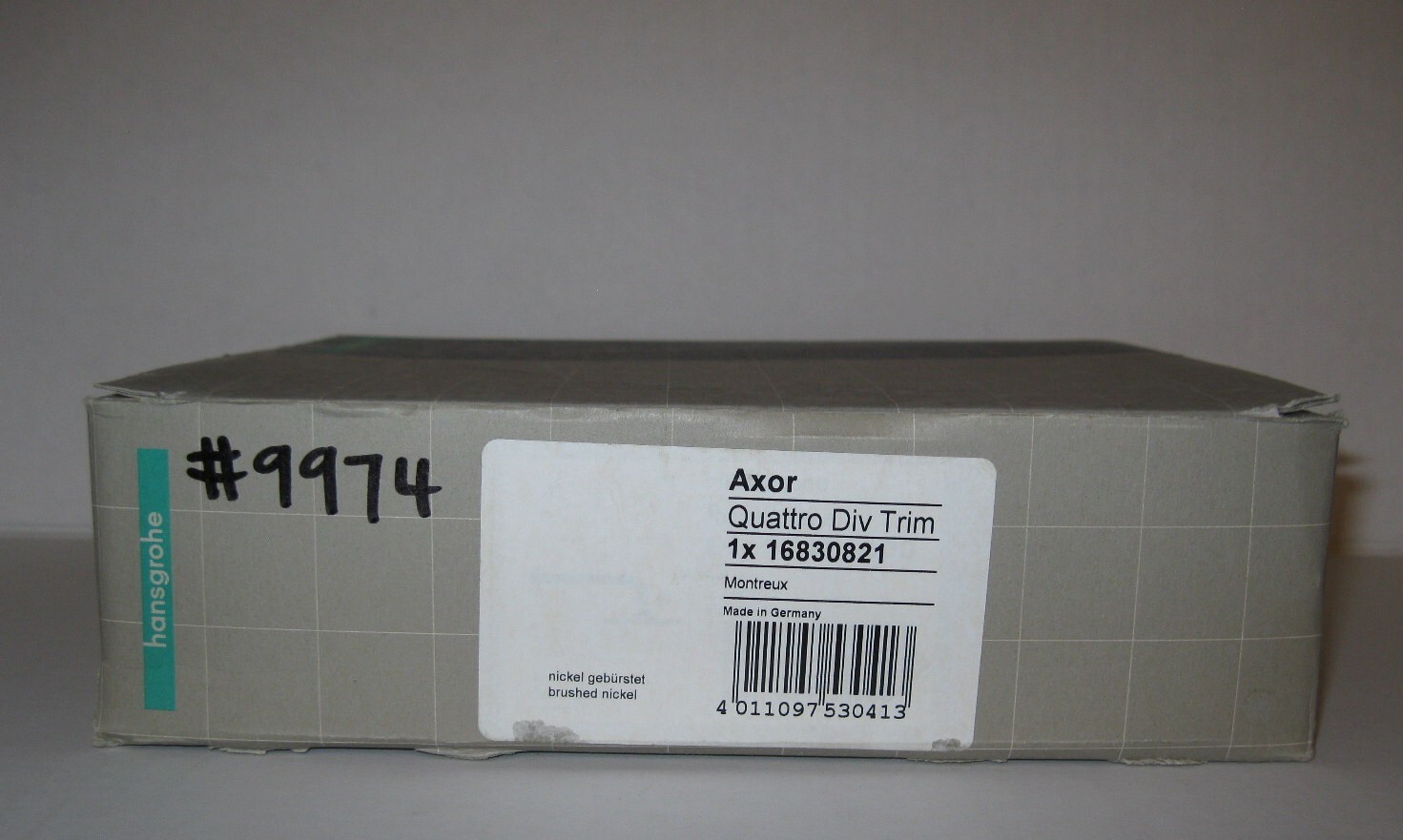 New Hansgrohe Axor 16830821 Quattro Trio Diverter Trim Set In Brushed Nickel