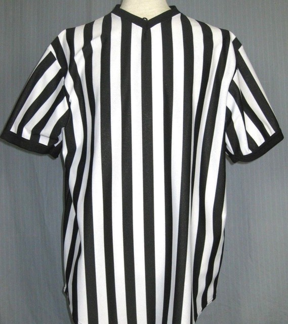 Basketball Big and & Tall XL Teamwork Black White Stripe Referee Jersey