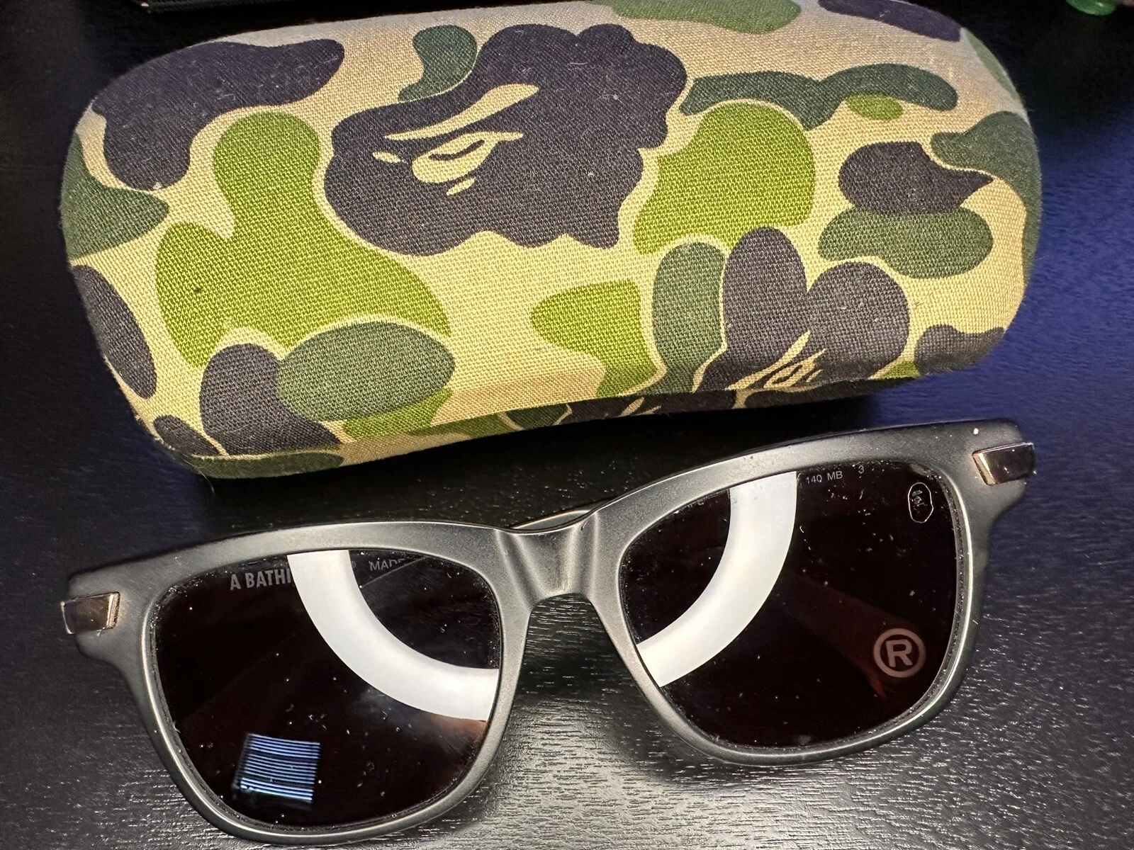 Lunettes de soleil Bape or rose authentique style Ray bad occasion rare suprême