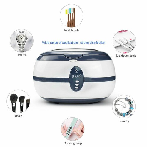 Digital Ultrasonic Cleaner 600ml Ultra Sonic Jewelry Glasses Watches Cleaning - Foto 3 di 5