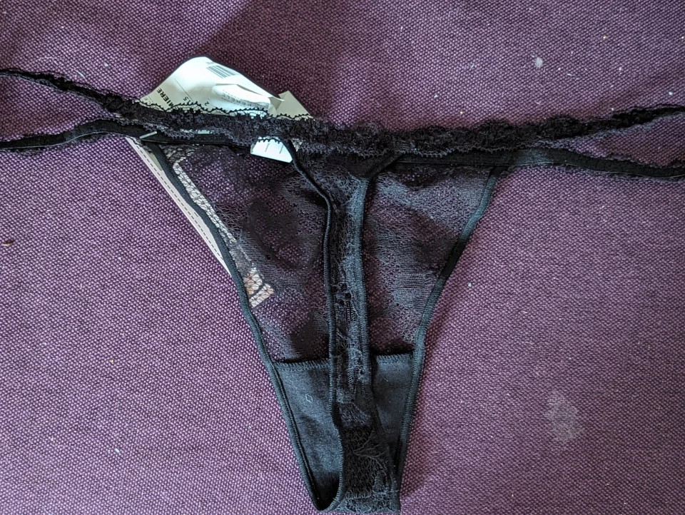 $55 Simone Perele Womens Black Avant Premiere Thong Underwear Panty Size 2 - Image 2 of 2