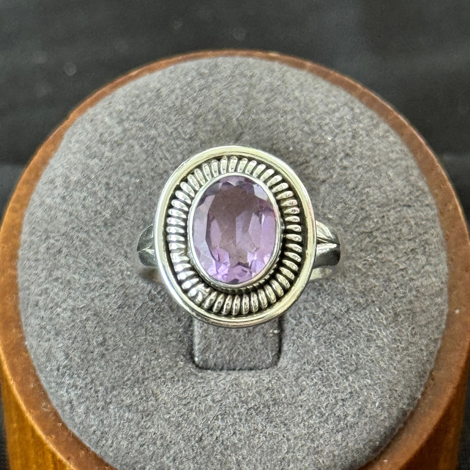 VTG Amethyst Ring Statement Boho Southwestern Rop… - image 2