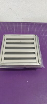 Domux DMX-125-FMS-W DN 125 185x185x75 mm Lüftungsgitter aus Edelstahl 4 Lamellen