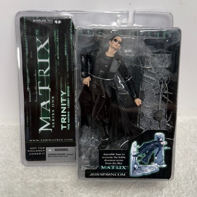 NOS TRINITY The Matrix McFarlane Toys Series One Lobby Scene Action Figure 2003