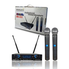 Wireless Handheld Microphone 2-Channel Frequency Audio Mic Karaoke Church DJ Mic