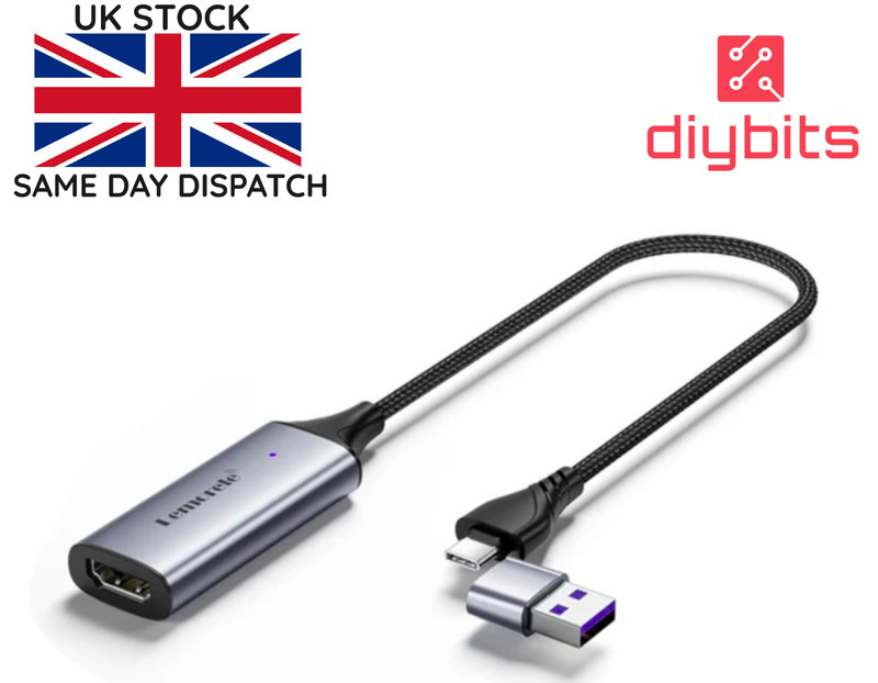 HDMI Video Capture Card 4K to USB / USB-C 3.0 1080P 60FPS w MS2130 Chip Xbox PS
