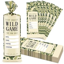 140 Pack Wild Game Meat Bags for Freezer, 1 Lb Ground Meat Bags, Wild Game Me...