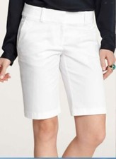 NWT Ann Taylor Crisp white Board Walk Bermuda walking women's Shorts