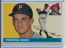 1955 Topps Baseball Card Preston Ward 1st Base Pittsburgh Pirates EX MINT # 95