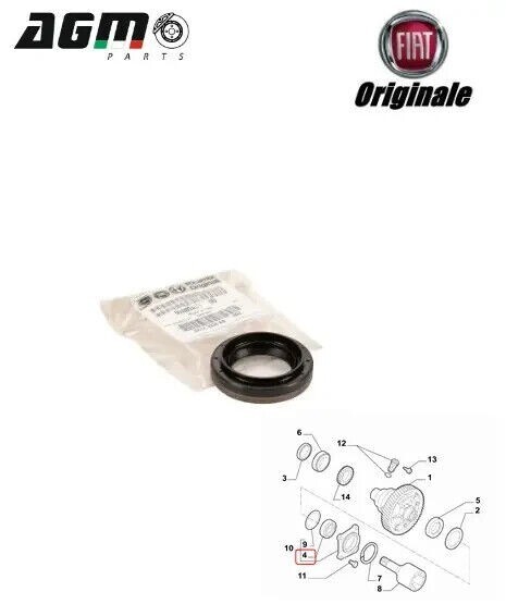 Oil Seal Differential Gasket Ring Original Fiat Panda 500 L