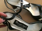 etienne anger black strappy leather heel pump open toe 90s vtg US wmn 8.5 M — photo 6