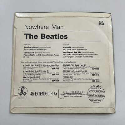 The Beatles – Nowhere Man - Original UK Mono Parlophone 7