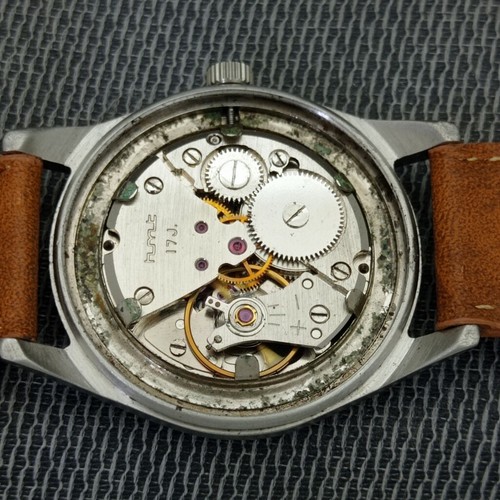 VINTAGE HMT JANATA HAND-WINDING INDIAN MENS WHITE COLOR DIAL WATCH a1227-S - Bild 9 von 9