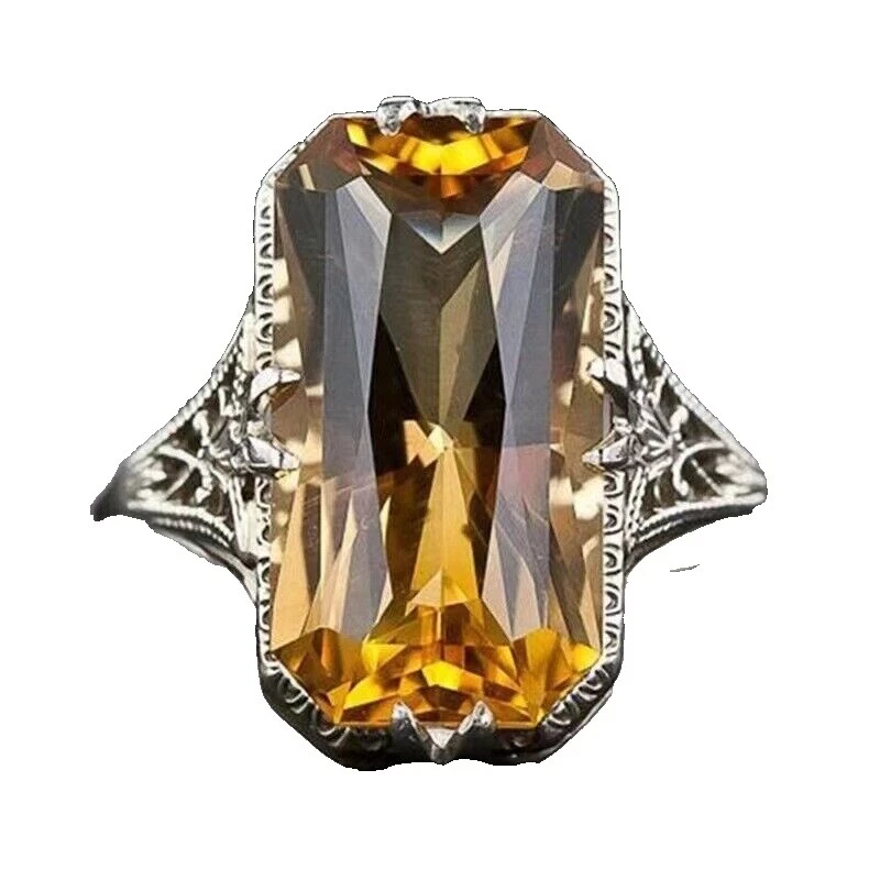 Family & Friends Stone White Gold Filled Fashion Rings