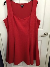 Torrid Women's Red Sleeveless A Line Lined Dress Size 2 (2X 18/20)