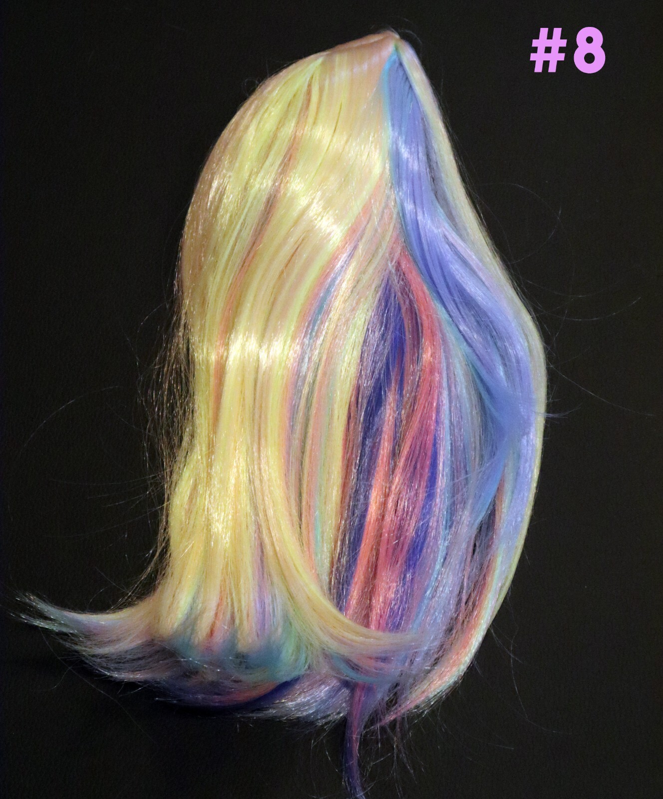 NEW Wig for American Girl Doll Dallas Doll Co Pastel Rainbow Colors eBay