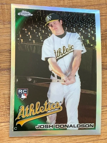 2010 TOPPS CHROME BASEBALL JOSH DONALDSON ROOKIE REFRACTOR CARD No.191 Athletics
