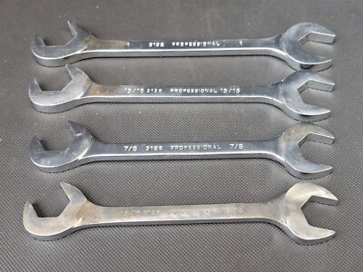 PROTO Professional 4 Piece SAE Offset Open-End Wrench Set USA