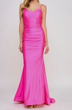 B Darlin Women's Junior's Pink Cowl Neck Shirred Dress Size 13/14