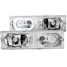 ANZO Crystal Headlights Chrome w/ Halo for Chevrolet C1500 | 111006