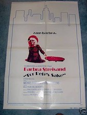 FOR PETE'S SAKE 1974 BARBRA STREISAND 1SHEET NICE 