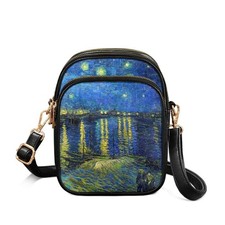 Art Cell Phone Purse Crossbody Bags for Women, Monet Artwork PU Leather Cellp...