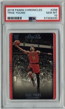 2018 Panini Chronicles Trae Young PSA 10 Gem Mint Rookie Card. rookie card picture