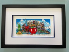 Charles Fazzino 3D Artwork " Big Apple Blue Skies "  Signed & Numbered  Framed