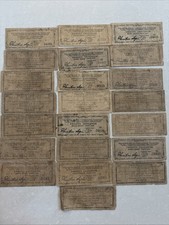 22 Philippines WW II 1943 Mindanao Emergency Currency Notes. 20 Centavos Notes