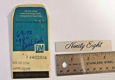 1969 1970 Oldsmobile Ninety Eight Dash Applique Emblem Nos Genuine Gm 402814