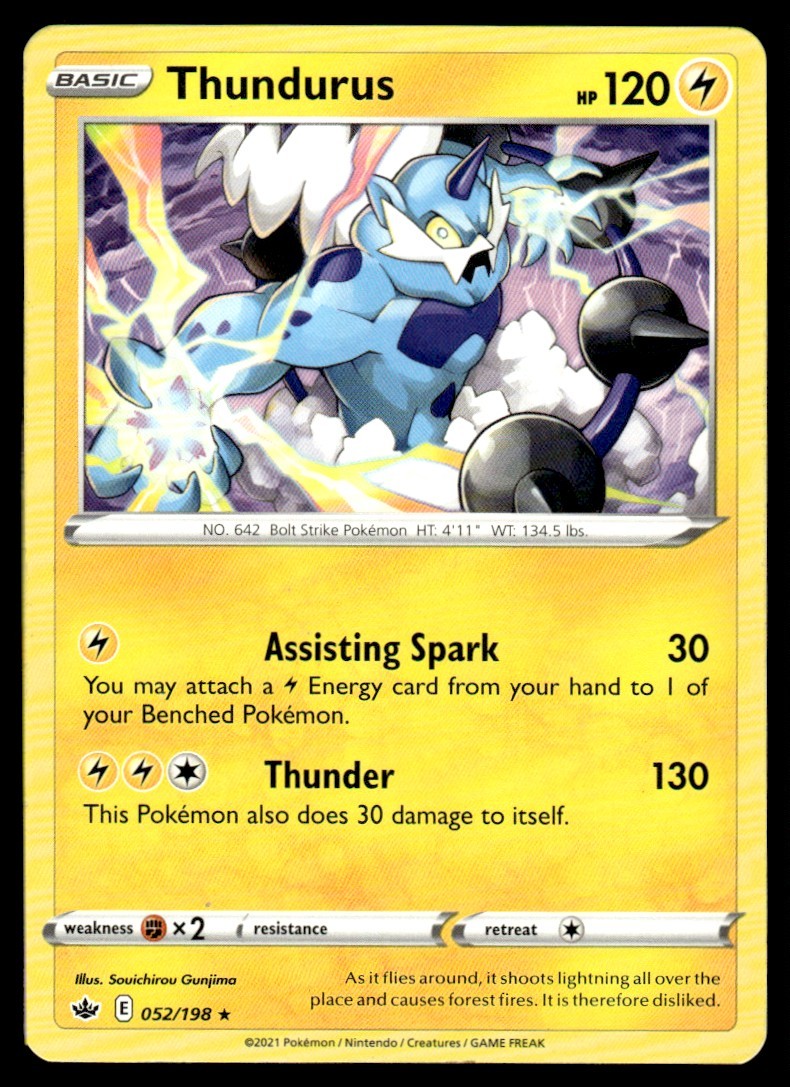 Sword & Shield - Chilling Reign Thundurus #52
