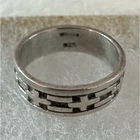 Vintage WOODS Sterling Silver Cutout Cross Ring Size 6.5 Southwestern Band 925