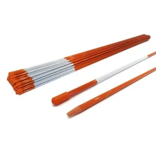 The ROP Shop 100-Pack 1/4"x48" Orange Stakes with White Reflective Strip for Sno