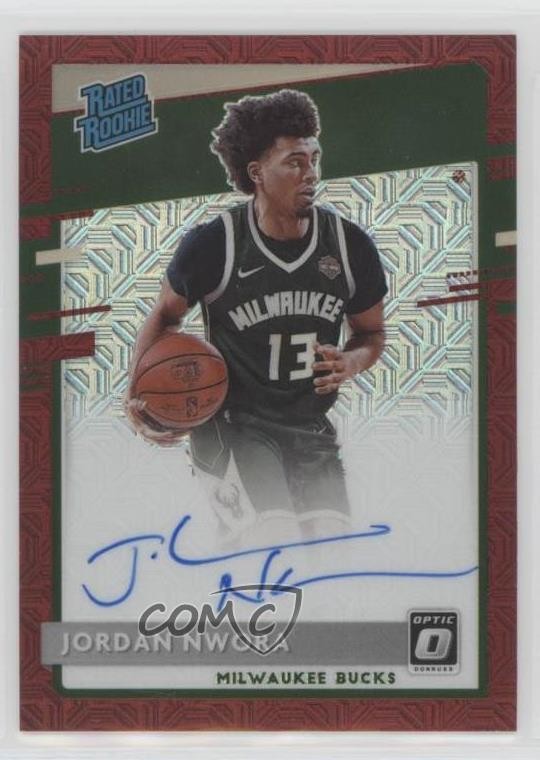 2020 Donruss Optic Rated Choice Red Prizm Signatures Jordan Nwora Rookie Auto RC