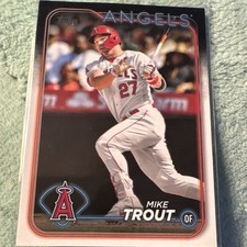 Topps 2024 Series 1 Mike Trout #27 Los Angeles Angels Base Set Baseball Card