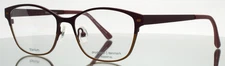 PRODESIGN 1417 3821 Burgundy Brown Womens Semi Cat Eye Eyeglasses 53-16-140 B:38