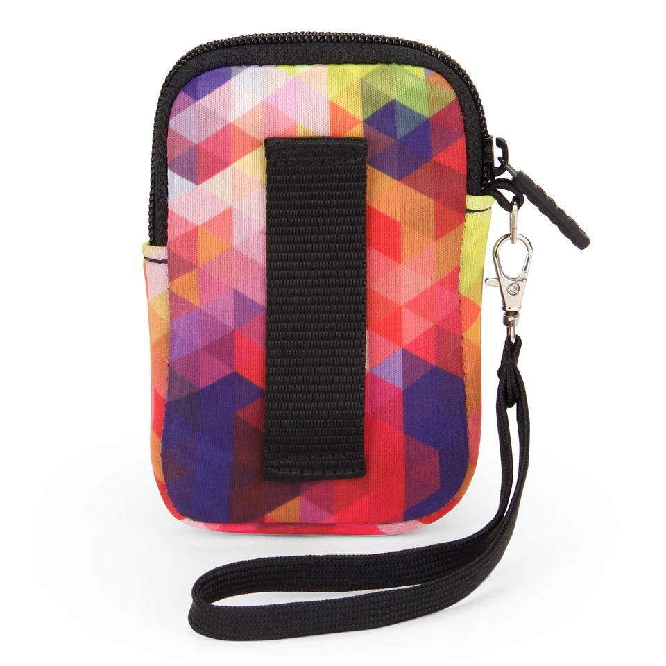 USA GEAR Neoprene MP3 Player Carrying Case - Belt Loop, Wrist Strap (Geometric) - Image 2 of 4