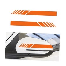 2 PCS Car Rear View Mirror Stickers, Automotive Anti-Collision Side Orange