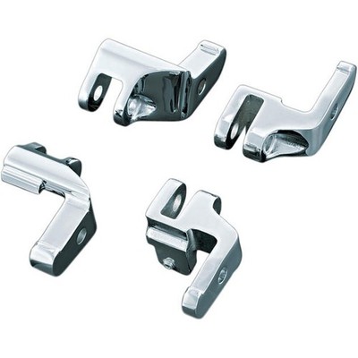 Kuryakyn Driver Floorboard Relocation Brackets Chrome #7528 Harley Davidson