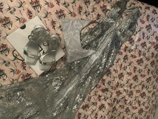 Sparkly Silver Handmade fancy/prom Dress (Bundle) Size XS