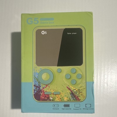 Gamebox G5 Game Box Handheld System Green/Blue Connect TV AV w/ Cable