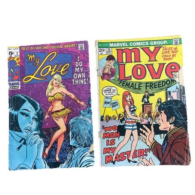 2 Vintage Marvel My Love Comics #2 & #25 November 1969 & September 1973