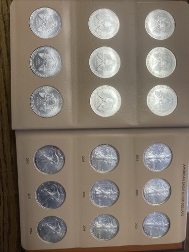 Silver Eagle Set 1986-2012; Brilliant U American Silver Eagles 27 Total Coin’s - Bild 3 von 5